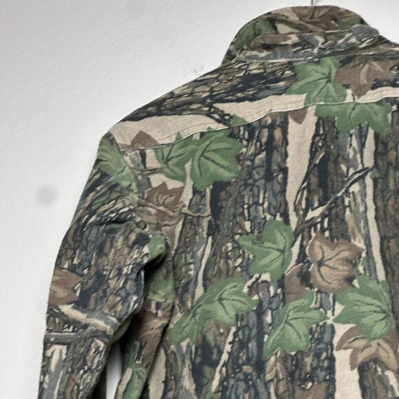 VTG Winchester Tree Bark Duck Camo Hunting Button up Shirt Men M Outerwear 90s - Picture 5 of 13